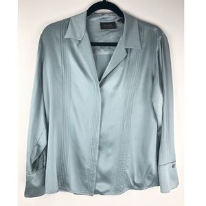 100% SILK Dana Buchman long sleeve top size 12